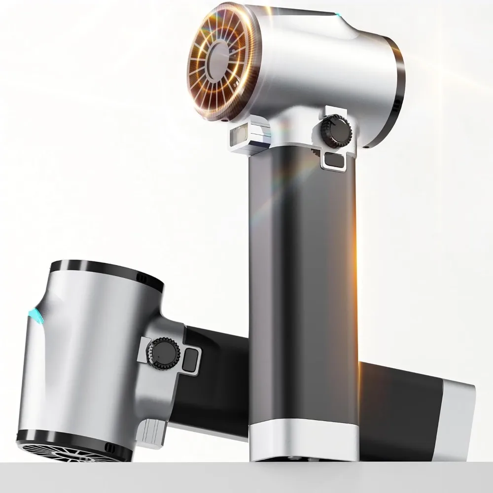 자동차용 드라이어 블로워, 최대 181피트/초 속도의 라이트 포함 자동차 건조기, 750W 및 64mm 브러시리스 모터, 실리콘 핸들, 무단계 속도 조절