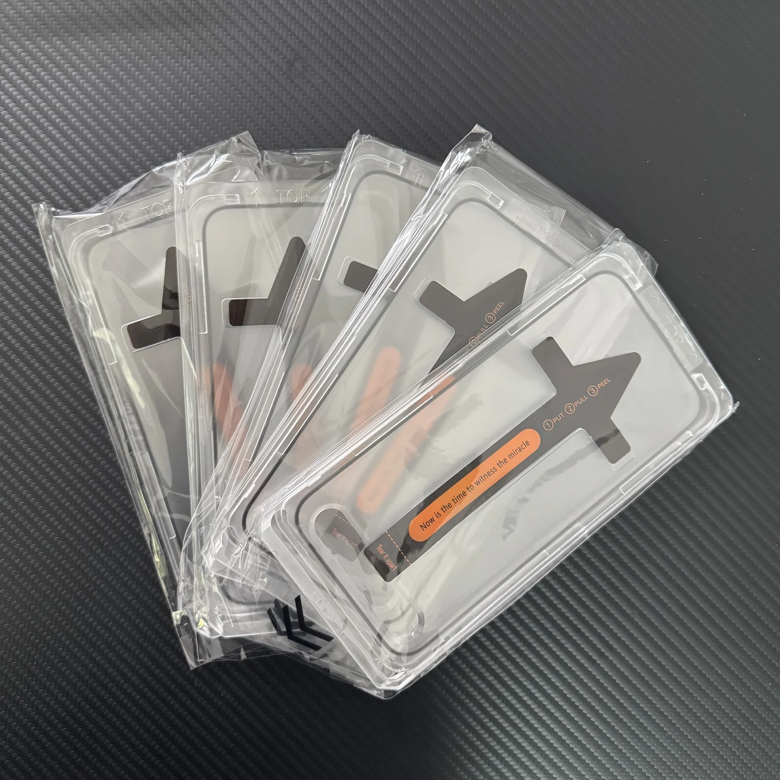 5Pcs For iPhone 17 16e 16 Pro Max 15 14 13 12 11 XR XS Plus Screen Protector Toughened Glass Phone With Install Kit Remove — product photo 1 of 1