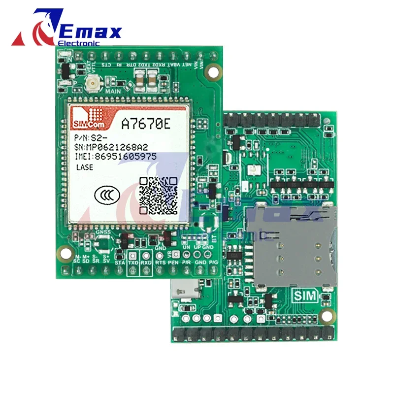 SIMCOM A7670E-LASE Core Board A7670E-LASE Development Board LTE CAT1+4G+2G+Voice not Supported GPS