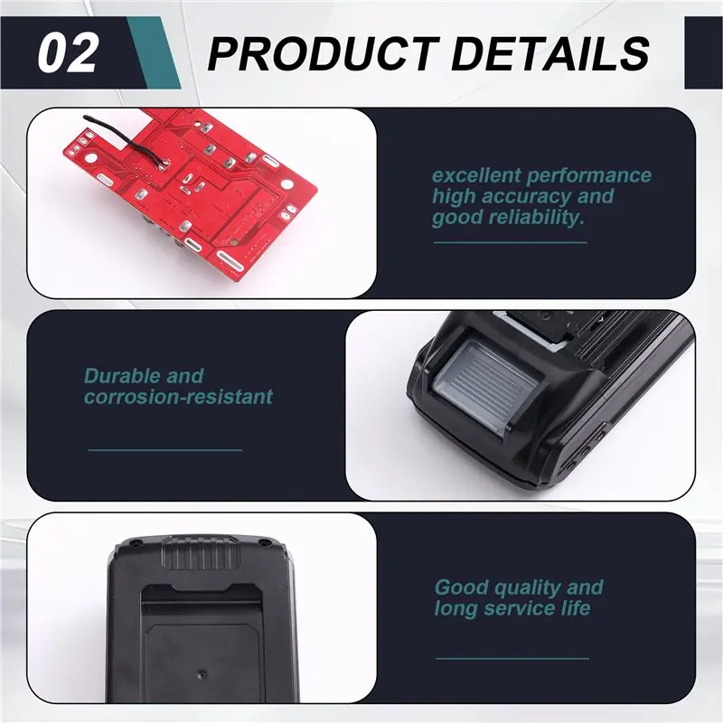 Reliable-Battery Storage Box Case Light Panel For 21700DC 150A 5Core Protection Board+ Replacement Parts,Battery Storage