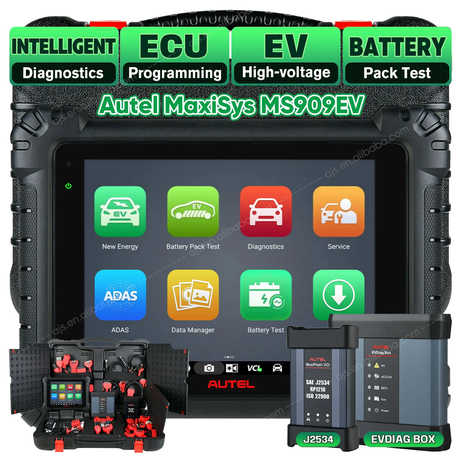 Autel MaxiSYS MS909EV Programmazione e codifica Sistema ad alta tensione e analisi delle batterie Diagnosi di bordo automobilistica 2