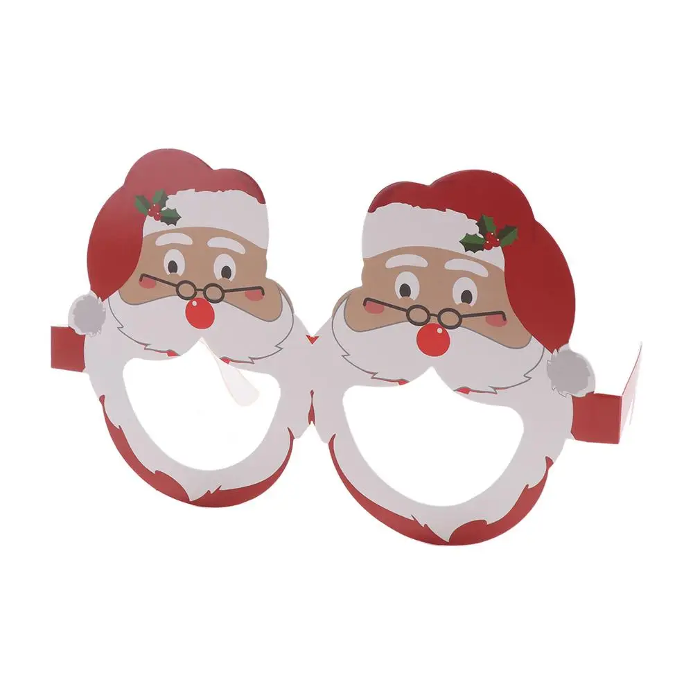 9 teile/satz Cartoon Santa Claus Papier Gläser Papper Faltbare Schneeflocke Elch Gläser Santa Claus/Schneemann/Weihnachten Baum