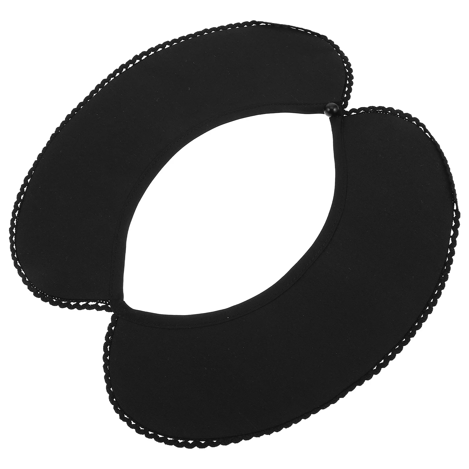 

White Detachable Fake Collar For Women Fashion Lapel Shirt Insert Cotton Lace Trim Winter Warm Blouse Neckline Decor Dickey