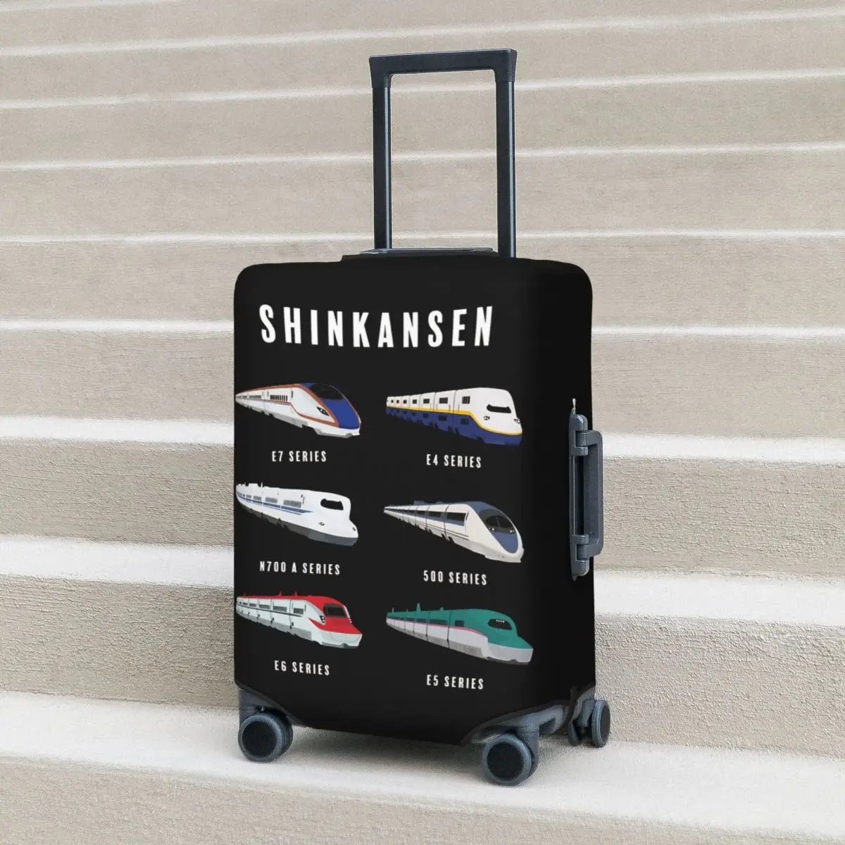 

Japanese Shinkansen Bullet Trains Suitcase Cover Vacation Practical Luggage Accesories Business Protection