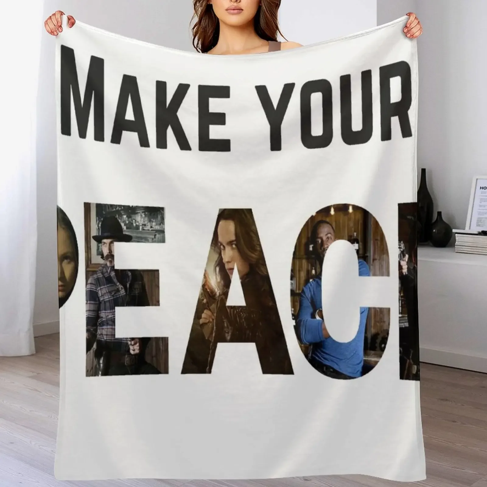 

Make Your Peace Throw Blanket Flannels cosplay anime Thermals For Travel Luxury Throw Blankets