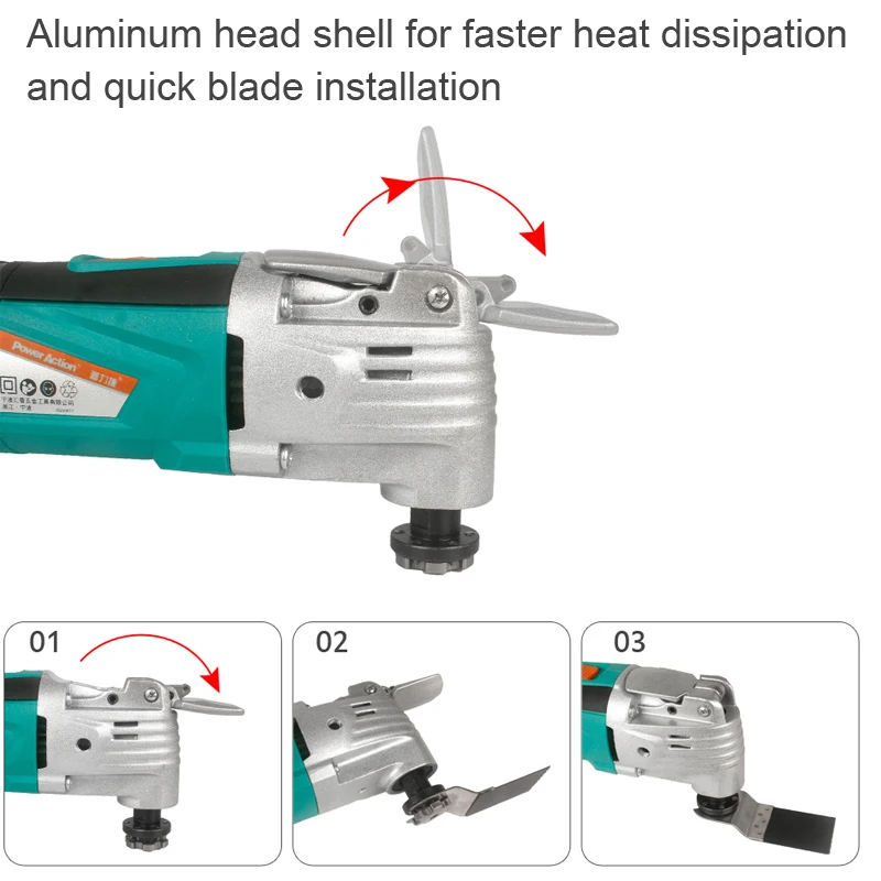 Oscillating Multi Tool Electric Trimmer Multi Angle Cutting Power Tool with Accessories Multi-function Electric Trimmer