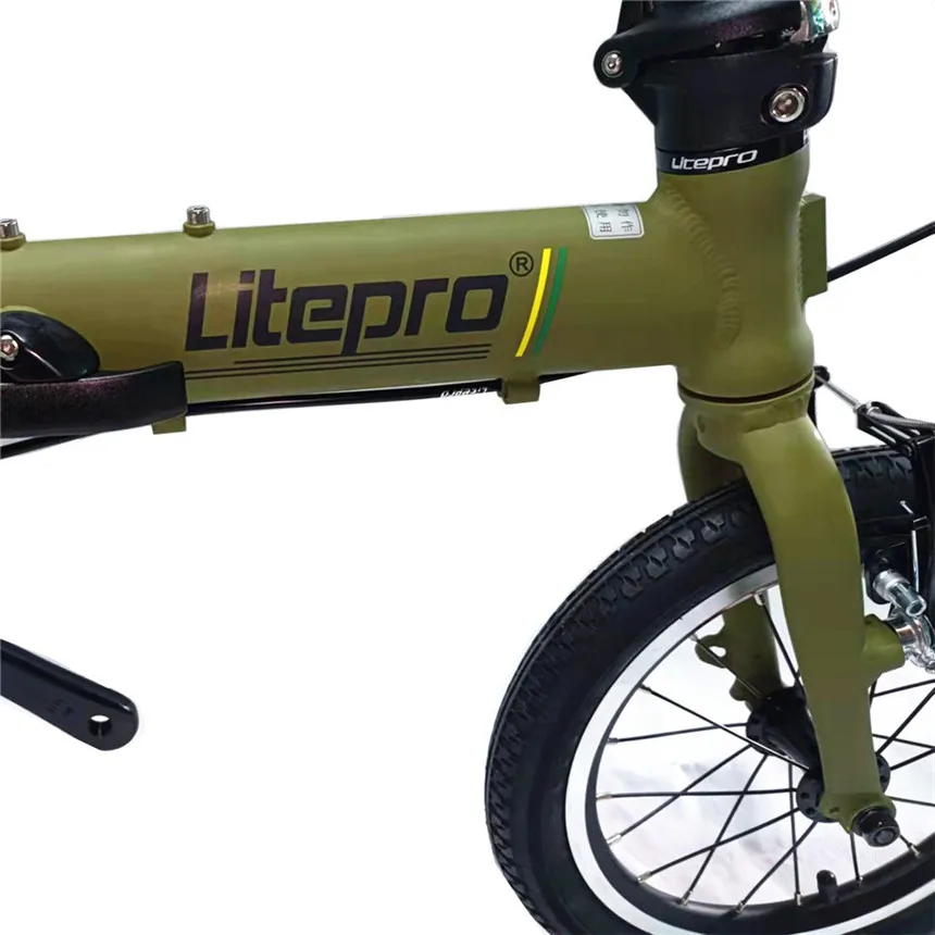 LP Litepro Portable 14 16Inch Single Speed Folding Bike Aluminum Alloy Mini Outer 3 Speed Bicycle Vehicle