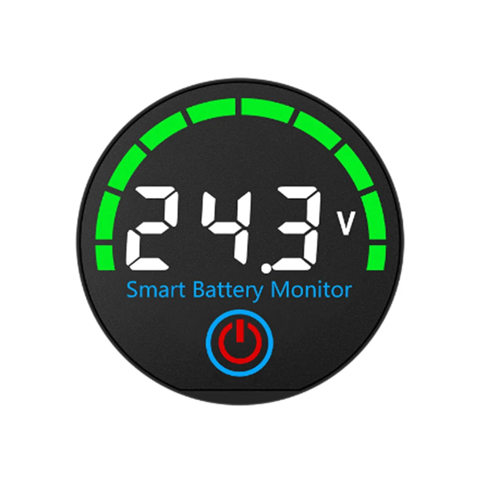 15mm DC 7-55V Digital Voltmeter Indicator Panel With Power Memory For Ternary Lithium Iron Phosphate Acid Battery Monit
