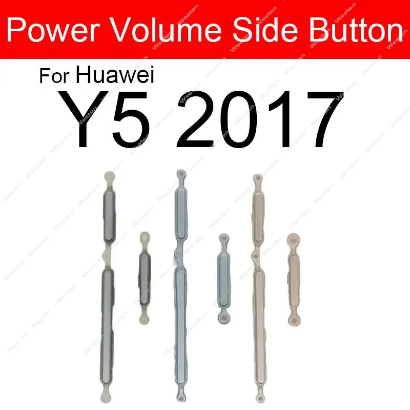 Side Power Volume Buttons For Huawei Y5 2017/Y5 3/Y5 III MYA-L03 L23 On OFF Power Volume Up Down Audio Sound Switch Keys Parts