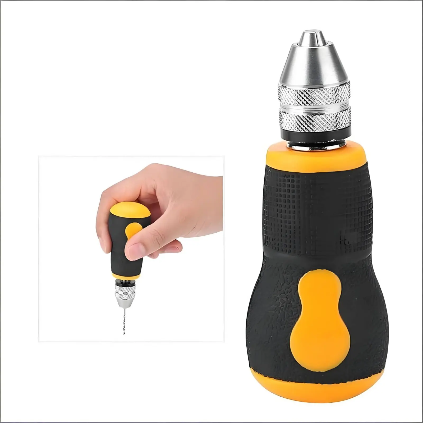 Manual Hand Drill No Battery Required Mini Hand Drill Precise Pin Vise Ergonomic Grip Adjustable Chuck for Carpentry view 3