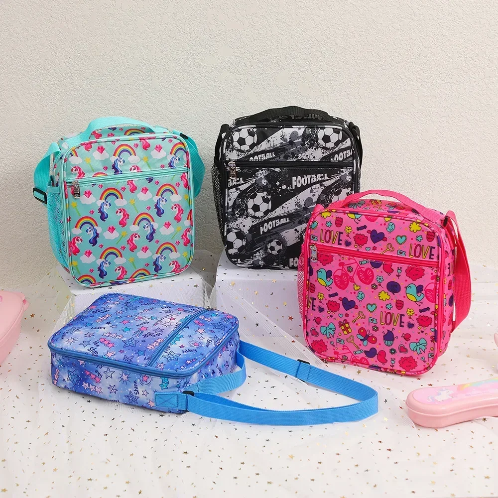2023 New Cartoon Children\'s Lunch Bag Student Vertical Crossbody Bento Bags Girl Outdoor One Shoulder, lunch box bag