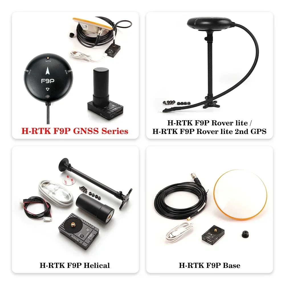 Holybro H-RTK F9P GNSS Serie H-RTK Rover Lite / H-RTK Rover Lite 2.o GPS / Helicoidal / Base para Dron RC FPV