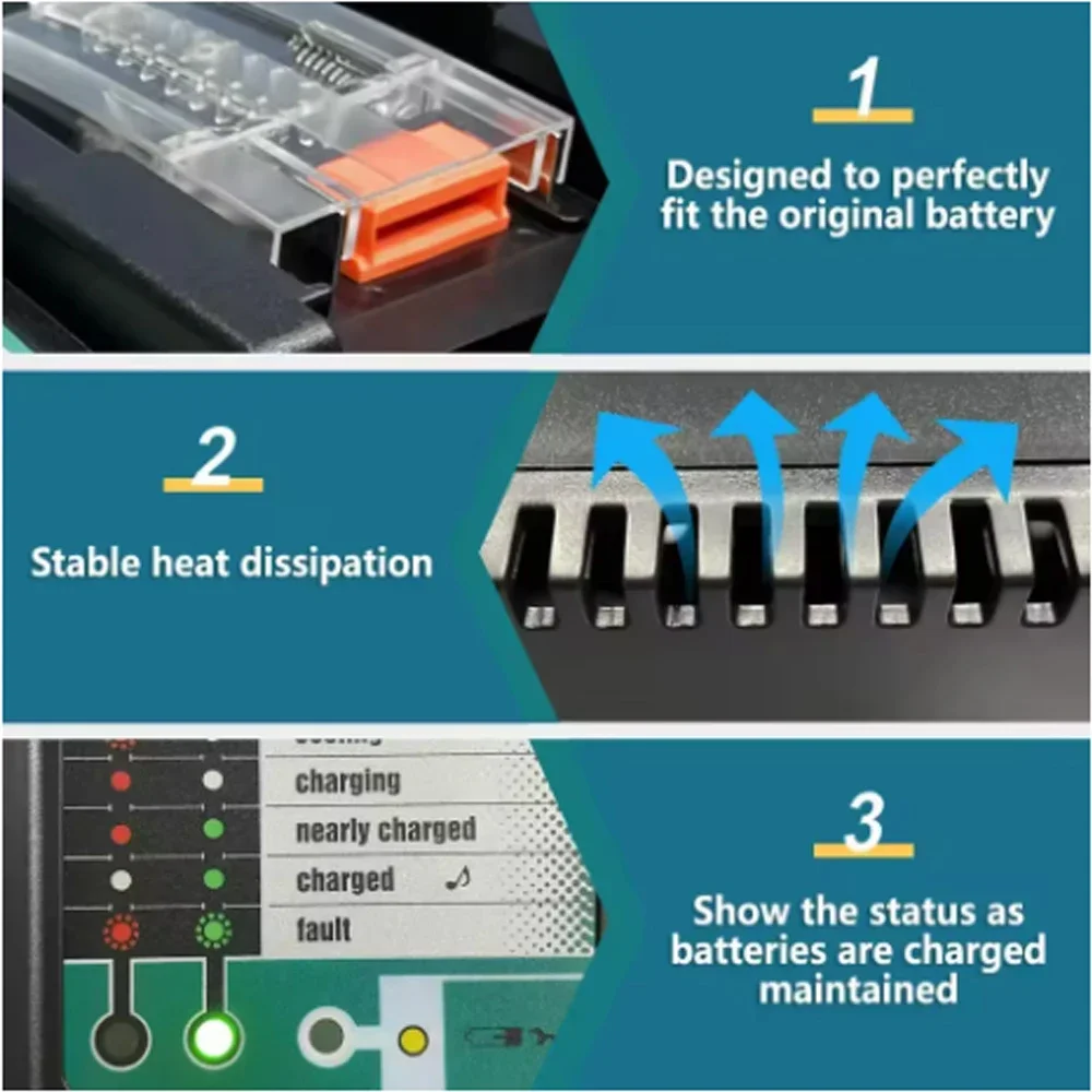 With LED Display Makita Original DC18RC Li-ion Battery Charger 14.4V 18V Bl1830 Bl1430 Dc18Ra Electric Power DC18Rct 3A Charging