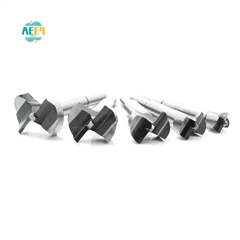 

AEE4-5-Piece Wooden Boxed Flat-Wing Drill Woodworking Drill Set Woodworking Hole Opener Hinge Drilling