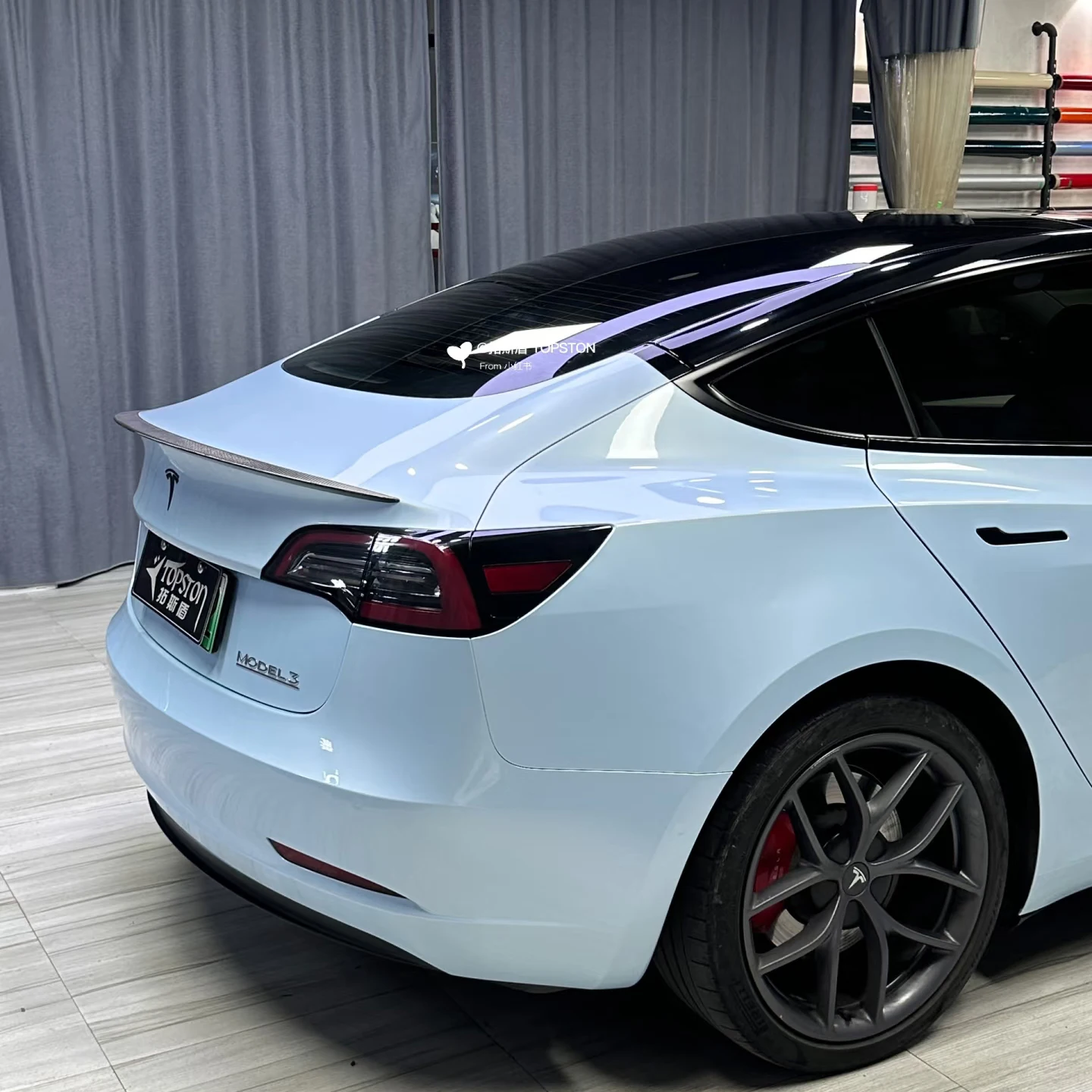 

Heat Resistant Jazz Blue Vinyl Wrap Glossy Metallic Car Wrap Self Adhesive Furniture Decal for DIY Home Decor