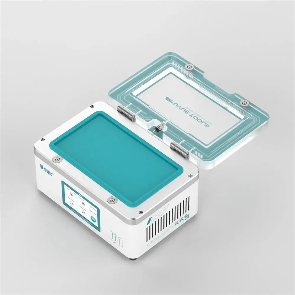 Máquina de laminação de tela curvada UYUE Q1 com compressor de ar embutido, remoção eficiente de bolhas para reparos de telefones celulares
