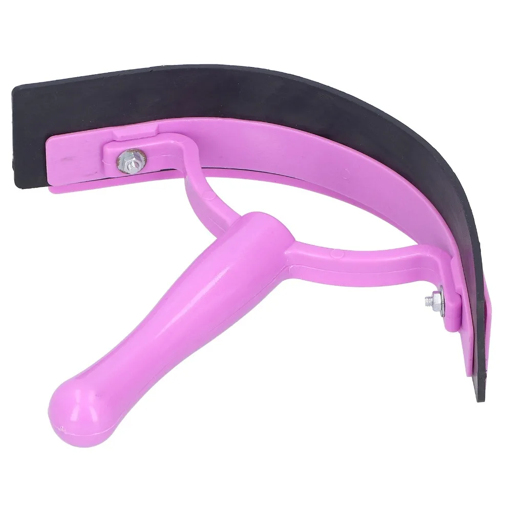 Random Color Horse Sweat Scraper Plastic Handle Rubber Livestock Grooming Tool Comfortable Grip Ergonomic Handheld Sweat Scraper