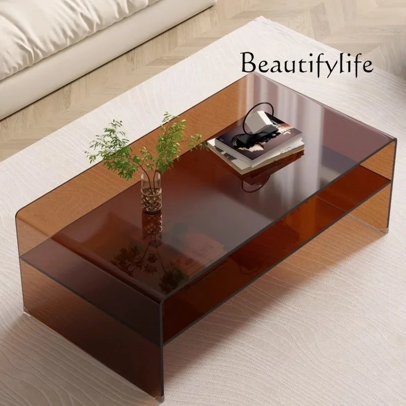 

Acrylic coffee table simple living room personalized rectangular tea table coffee table simple modern mini office