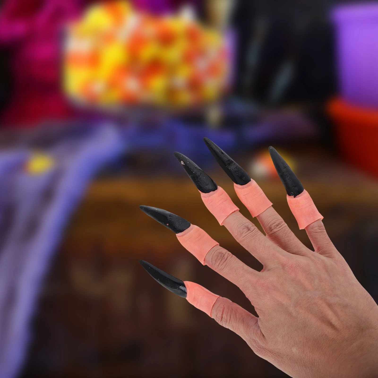 

Fake Nose Makeup Props Halloween Wearable Nails Claws Vampire Creepy Finger Decoration Simulation Supplies Costume Accessories