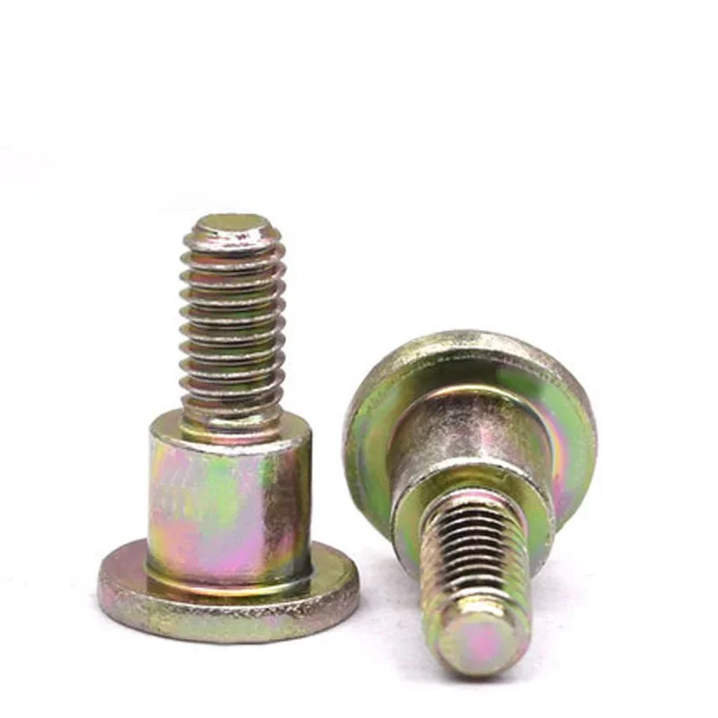 10pcs M6 cross high order hand screw round head half tooth flat tail screws color zinc plating