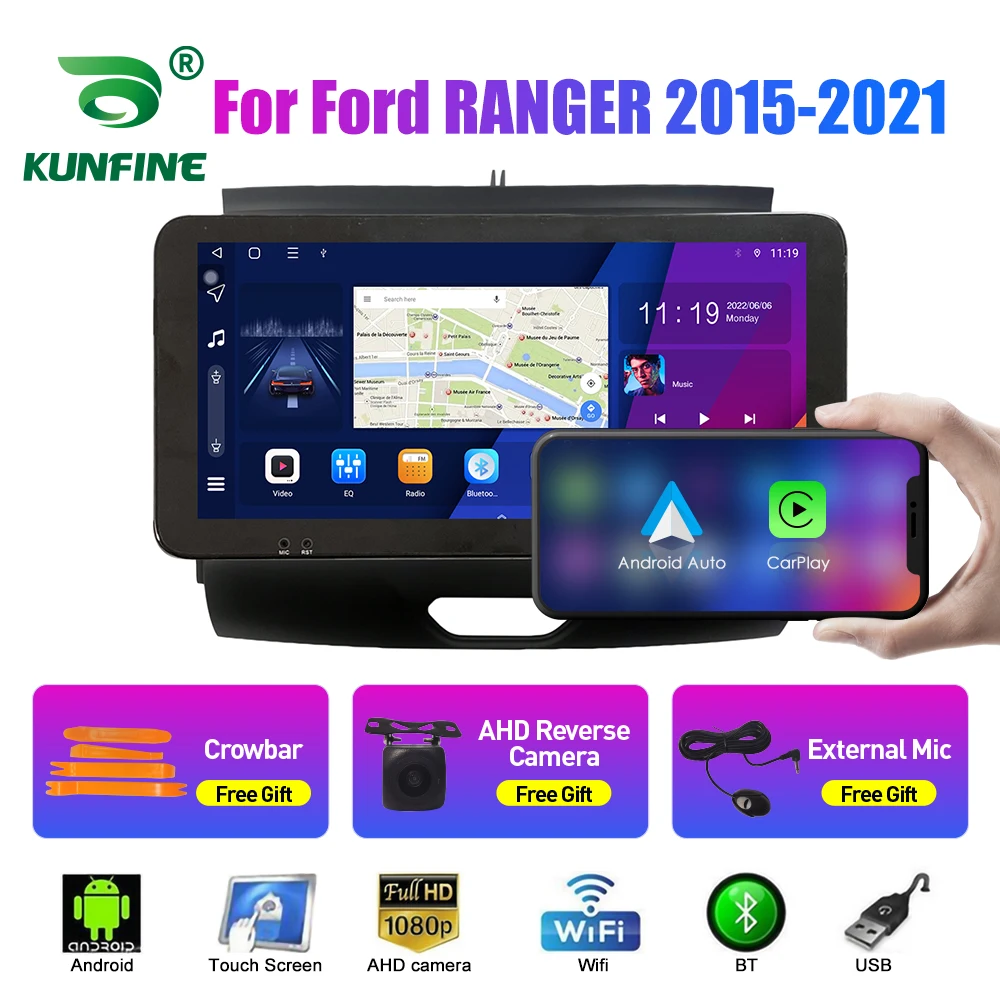 

10.33 Inch Car Radio For Ford RANGER 2015-2021 2Din Android Octa Core Car Stereo DVD GPS Navigation Player QLED Screen Carplay