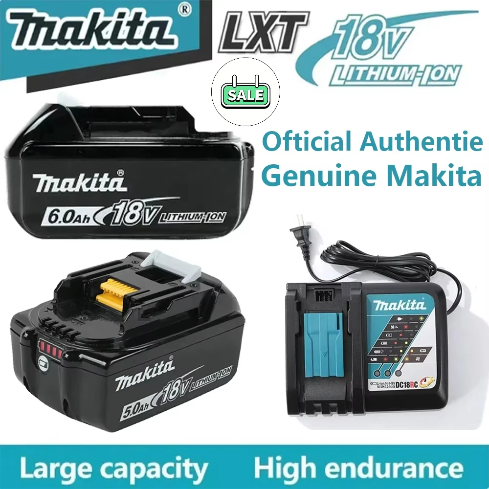 Makita Original 18V 6Ah Liion BL1850B Chargeable Battery For Makita BL1860B BL1860 BL1840B BL1830B Power Tool Compatible Battery