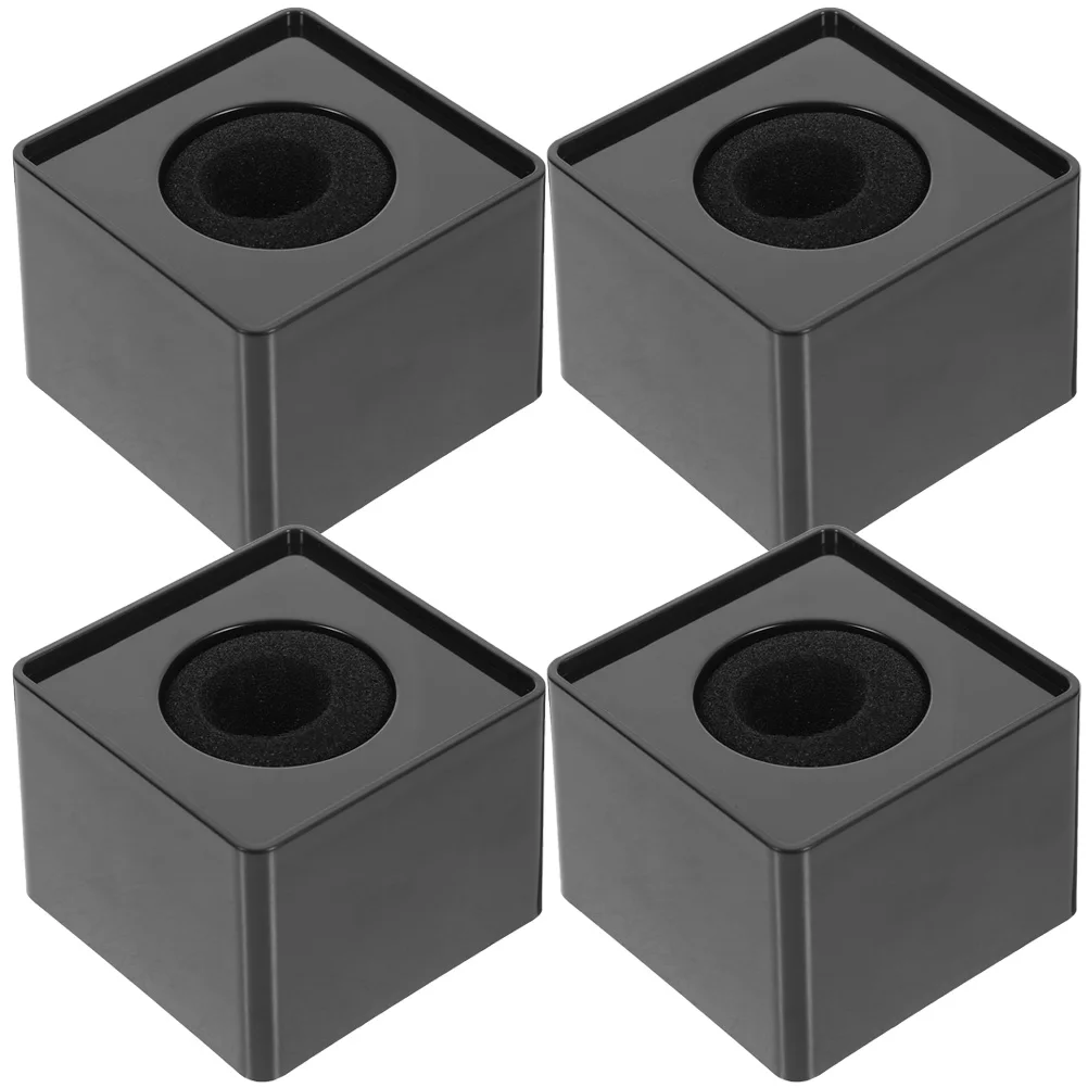

4pcs Microphone Flag Logo Station Interview Stand Square Shaped Alloy Diy Abs Durable Wireless Mic Cube Interview Microphone Mic