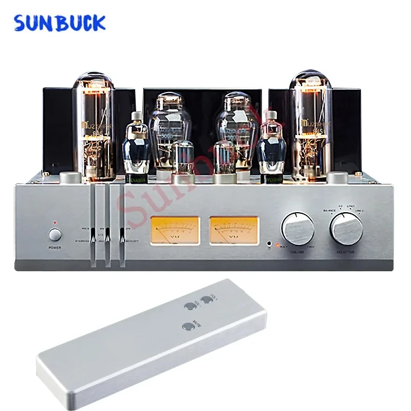 Amplificador do tubo do vácuo da classe A de Sunbuck, amplificador traseiro equilibrado, 2,0, 30W, 6SL7, 6WG7, 300B, impulso 845