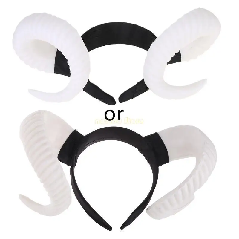 31BF Gothic Halloween Femmes Girls Bande moutons Horne Forest Animal Cosplay Costume H