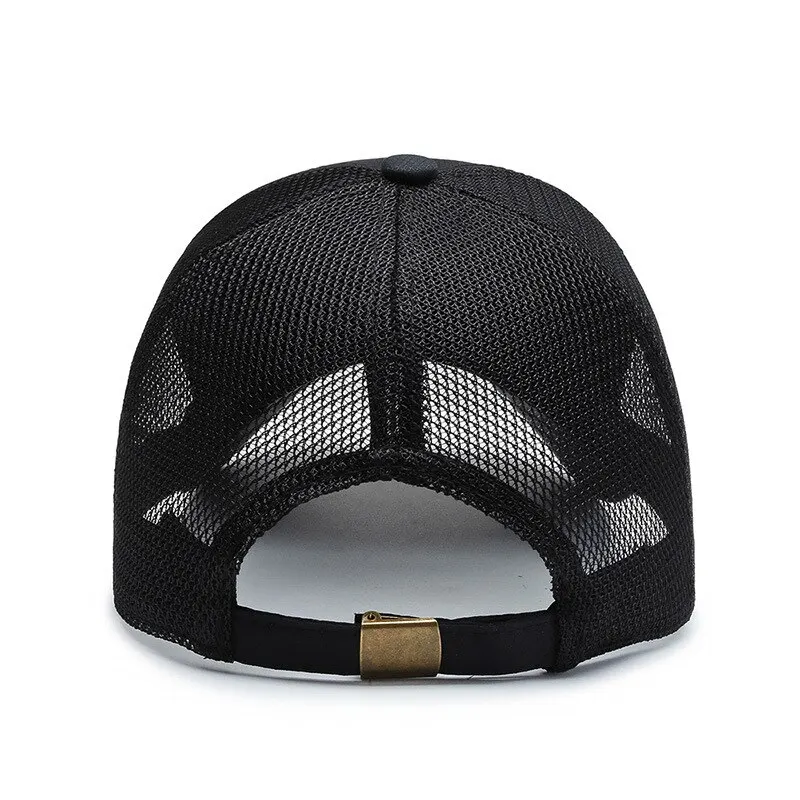 Outdoor Sports Baseball Cap Men Summer Breathable Mesh Visor Korean Version Light Plate Solid Color Hat Outdoor Leisure