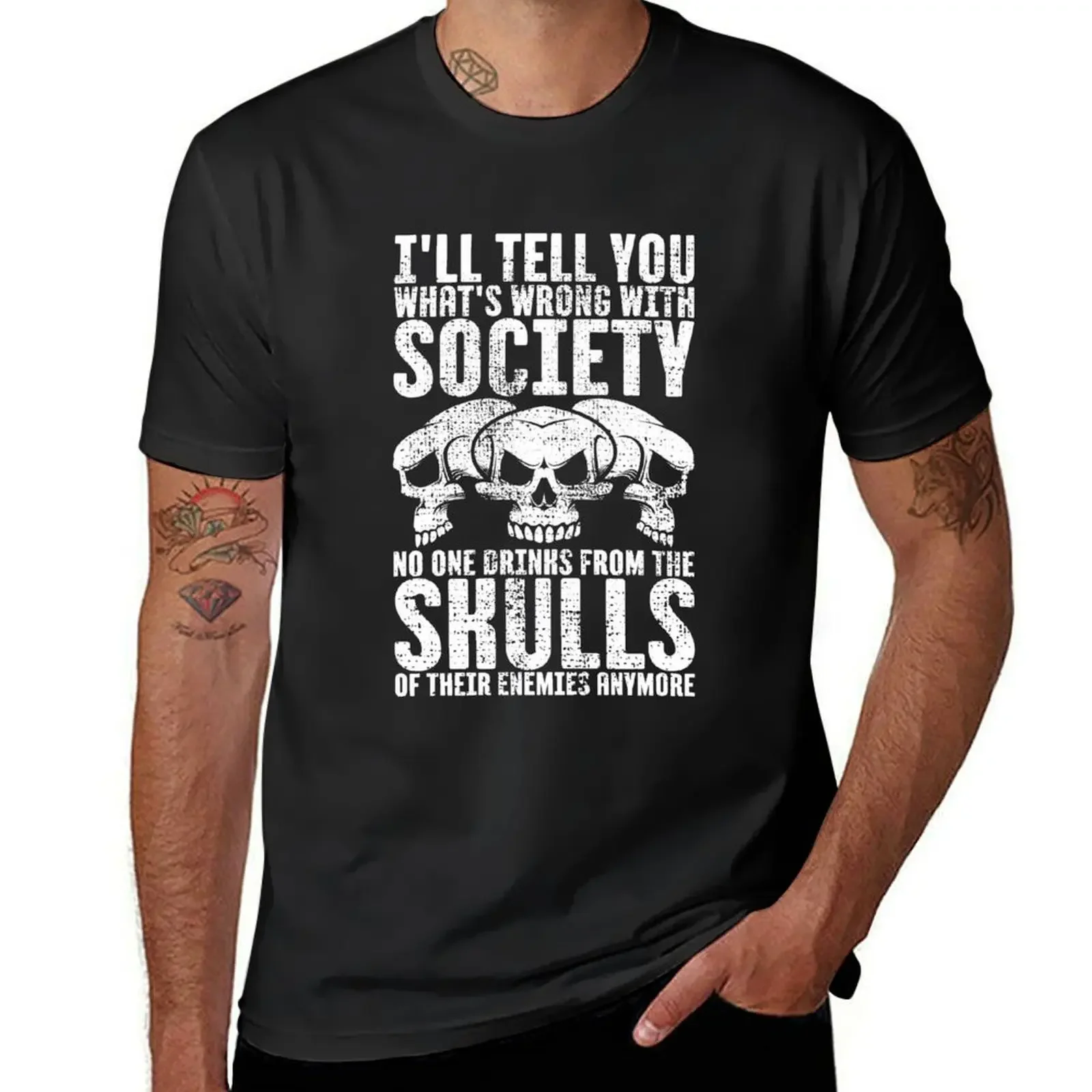 Wrong Society Drink From The Skull Of Your Enemies T-Shirt for a boy plain t shirts men