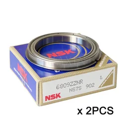 2 PCS/ Lot Original New Fuji Xerox 4110 4127 4112 4595 D110 D95 D125 9000 fuser upper roller bearing NSK 6809ZZNR NS7S 902