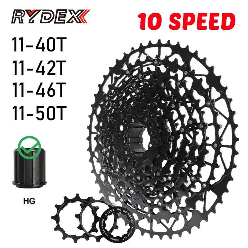 

RYDEX Сверхлегкая 10-скоростная кассета 11 42 46 50 10 В mtb hg кассета для горного велосипеда K7 10-скоростная кассета свободного хода для Shimano