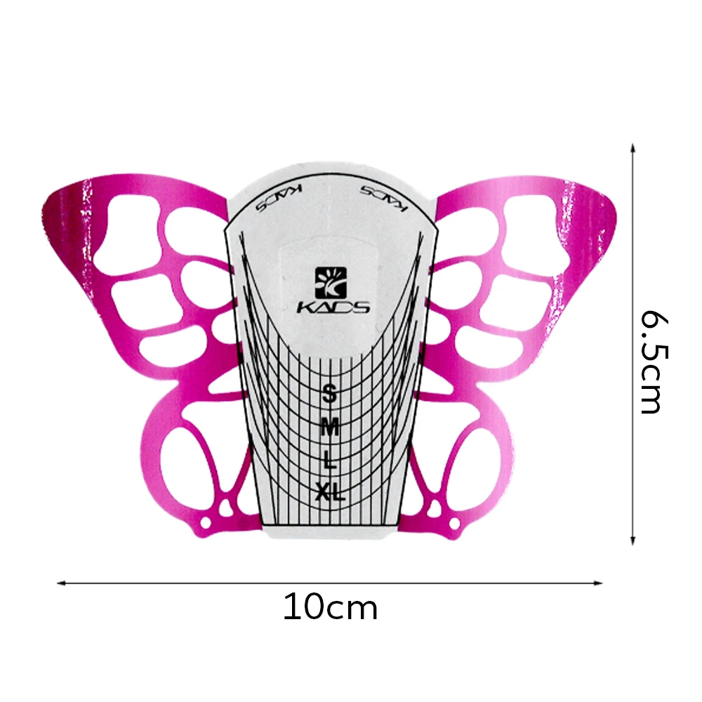 100 шт. Форма для ногтей полые бабочки бумажные художественные украшения удлинение нажимные кончики для ногтей профессиональные принадлежности для маникюра Инструменты