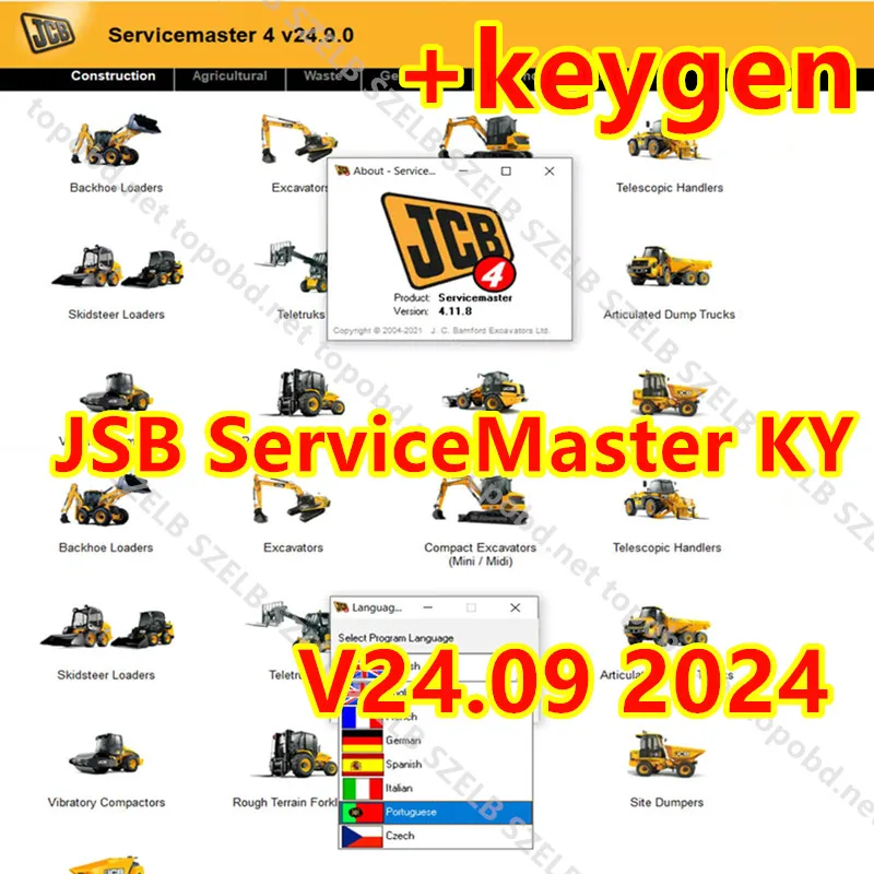 

JCB-ServSTRMaster 4 V24.9 [092024], Диагностическое программное обеспечение + Континент JCB gen, полностью разблокировано или + Keygen +Бесплатная установка