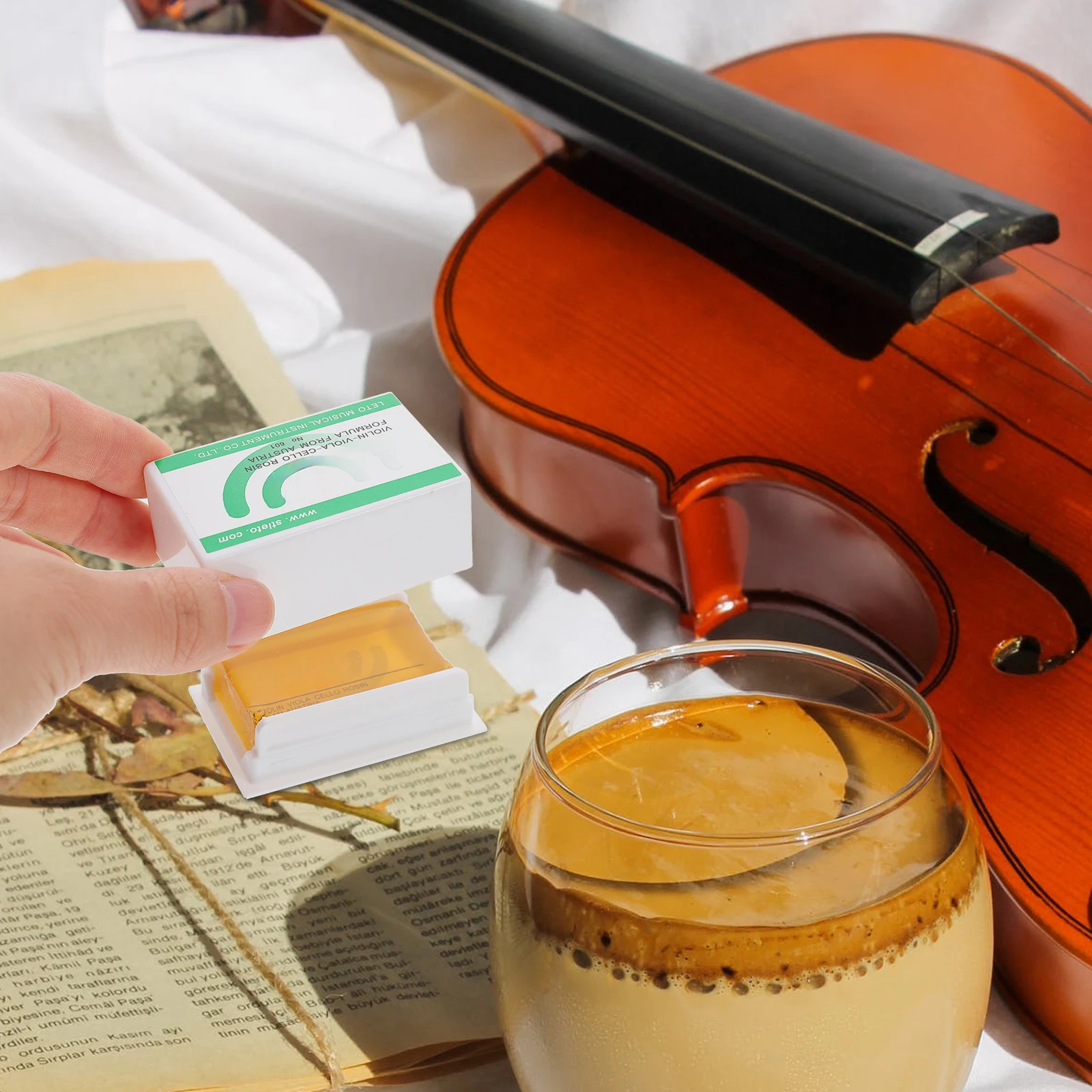 

2 Rosin Accessories for Erhu Violin Practical Musical Portable Yellow Viola Cello