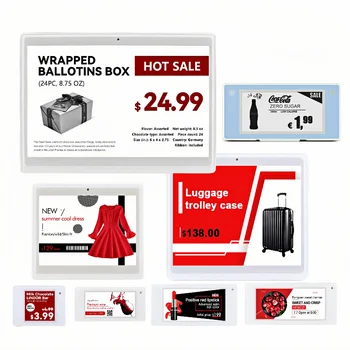 Alle Größen BT BLE ESL eigenständiges elektronisches Regaletikett Epaper Preisschild E-Tintenbildschirm Elektronischer Preisschild