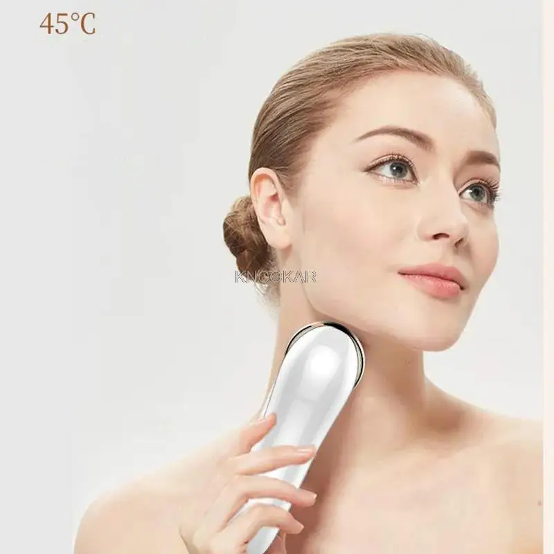 Induttore di ioni a radiofrequenza a luce colorata vibrare la impacco caldo detergente per il viso essenza magnetica più bella estrattore di bellezza