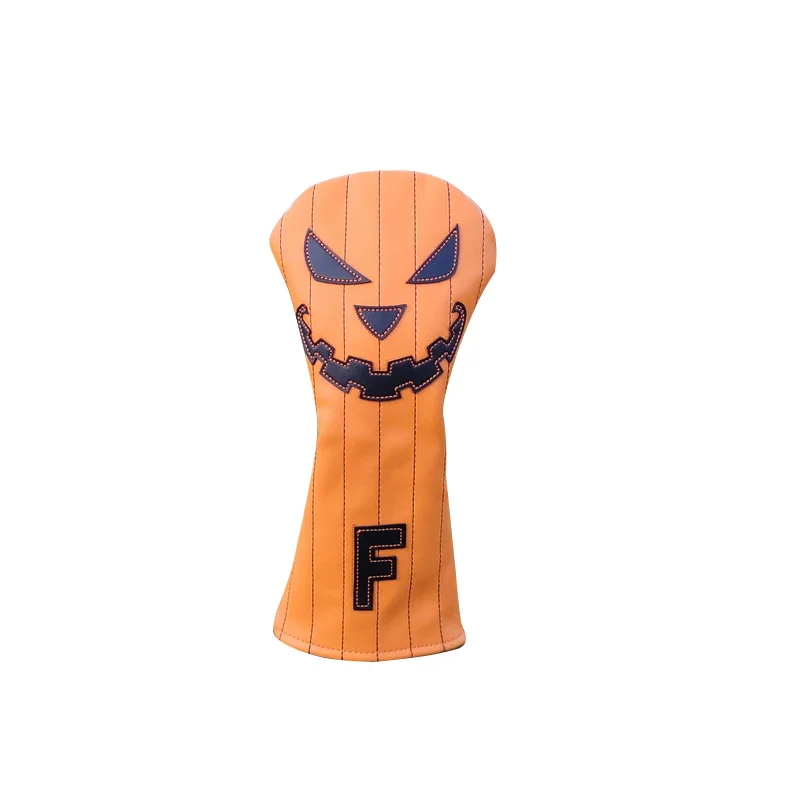 Pumpkin Head Halloween Golf Wooden Cover Head , Club   Personalized Skull Cap  Putter Cover