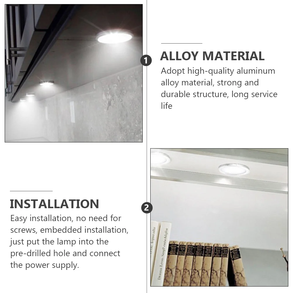 

12-Led Recessed Light Downlight 12V For Bedroom Kitchen Corridor Car Camper Yacht Cabinet Closet Light Decorative Lamp Ip44