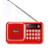 Portable Bluetooth FM Radio Speaker Mini Handheld Digital USB TF MP3 Player Support 18650 Battery 3.5mm Headphone