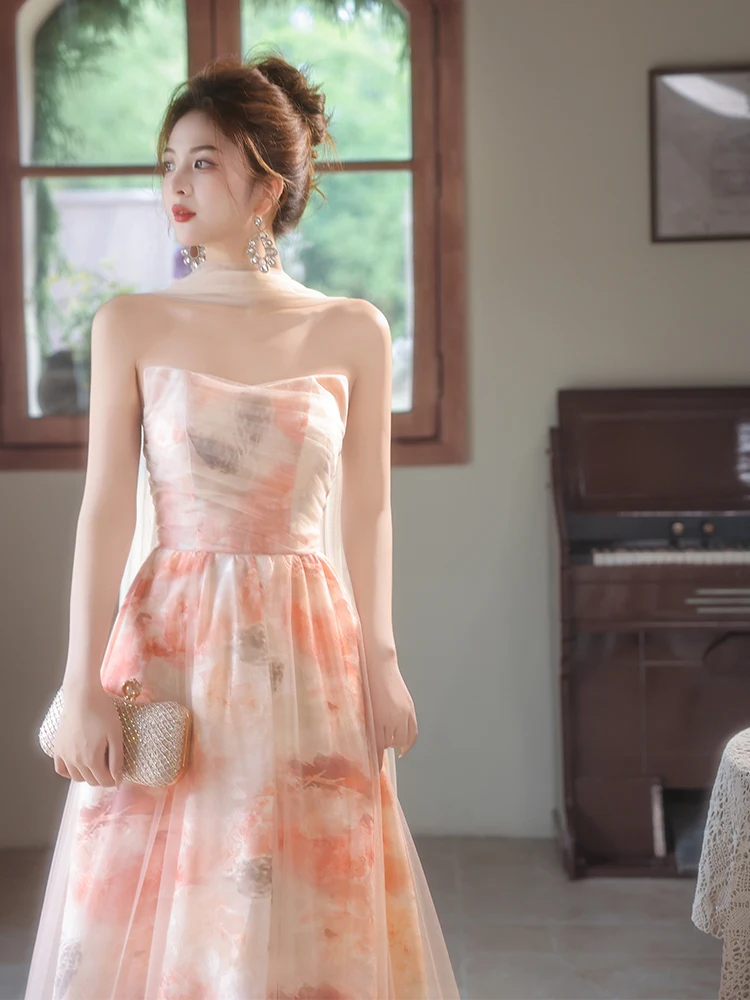 

Элегантное длинное вечернее платье Ele Princ Sle для женщин, новинка 2025 года, высококачественное, для выпускного вечера, для ведущих, роскошное, уникальное