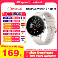 Global Version OnePlus Watch 3 43mm Smartwatch 1.37 inches AMOLED Display Snapdragon W5 Gen 1 Up to 60h Battery life