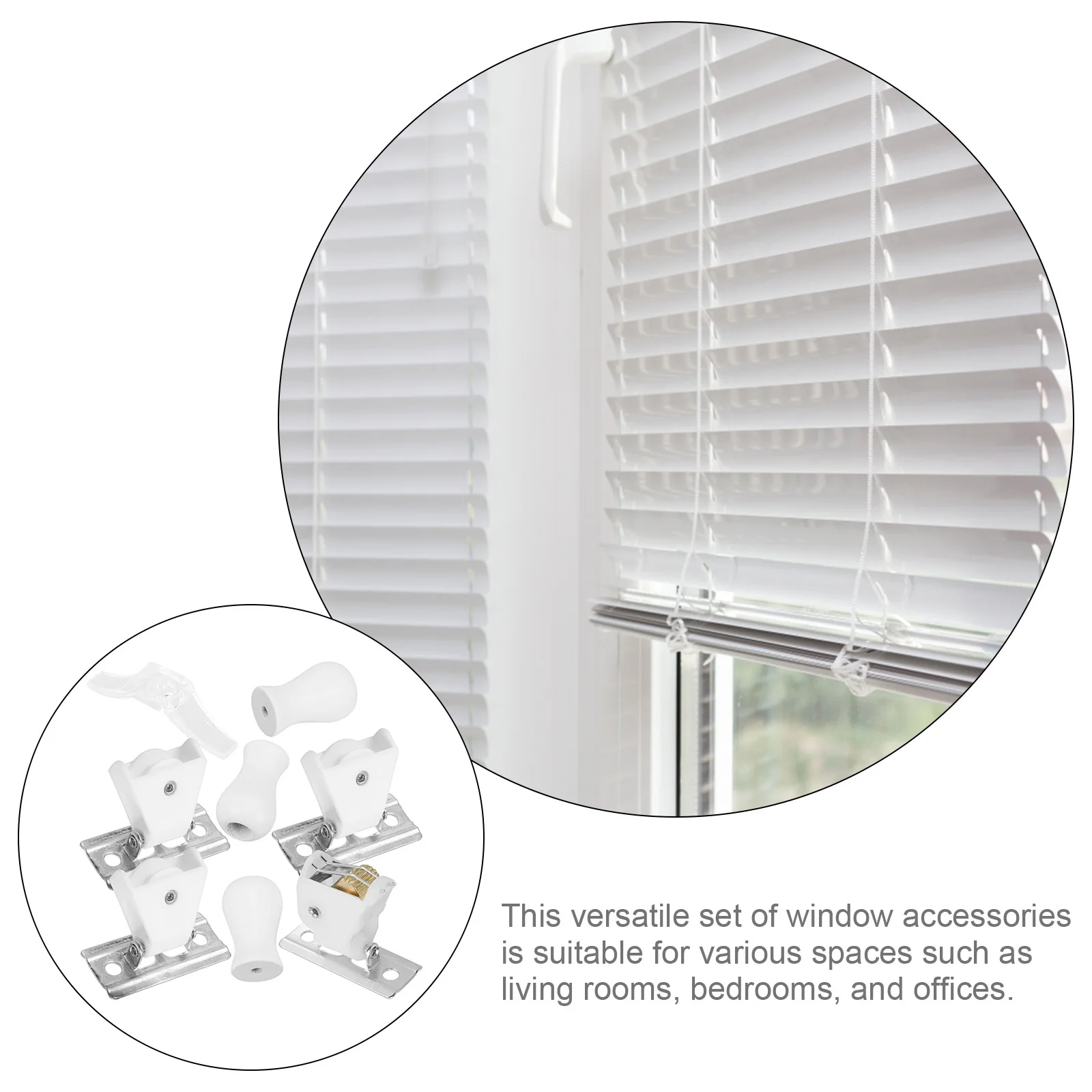 

1Set Roller Blind Accessories Set Window Curtain Fittings Indoor Roller Shade Replacement Parts Home Installation Kit
