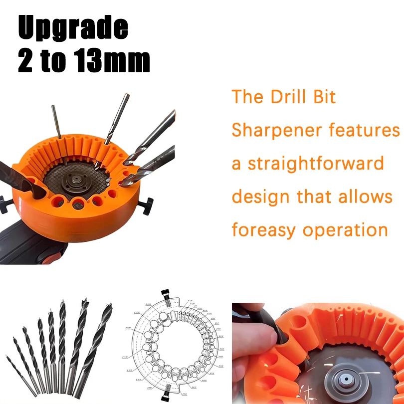 Multipurpose Drill Bit Grinding Sharpener Polishing Grinding Tool 125mm Angle Grinder Powered Tool Parts For 2-13mm Drill Bits