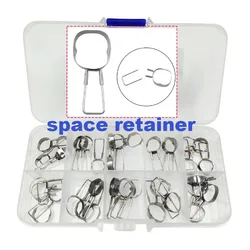 40Pcs/Box Dental Space Maintainer Preformed Orthodontics Braces Teeth Gap Retainer 1st 2nd Molar Bands Loop Kit 32#-41#