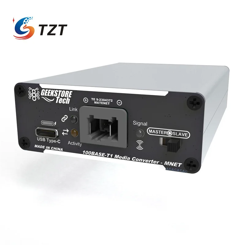 TZT 100BT1-PRO 100Mbps Vehicle Ethernet Converter to RJ45 Standard Ethernet Media Converter with MATENET/H-MTD Interface