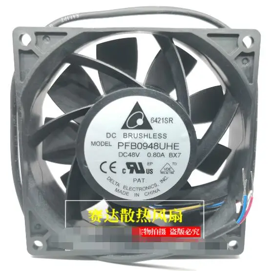 

Delta Electronics PFB0948UHE BX7 DC 48V 0.8A 92x92x38mm 4-Wire Server Cooling Fan