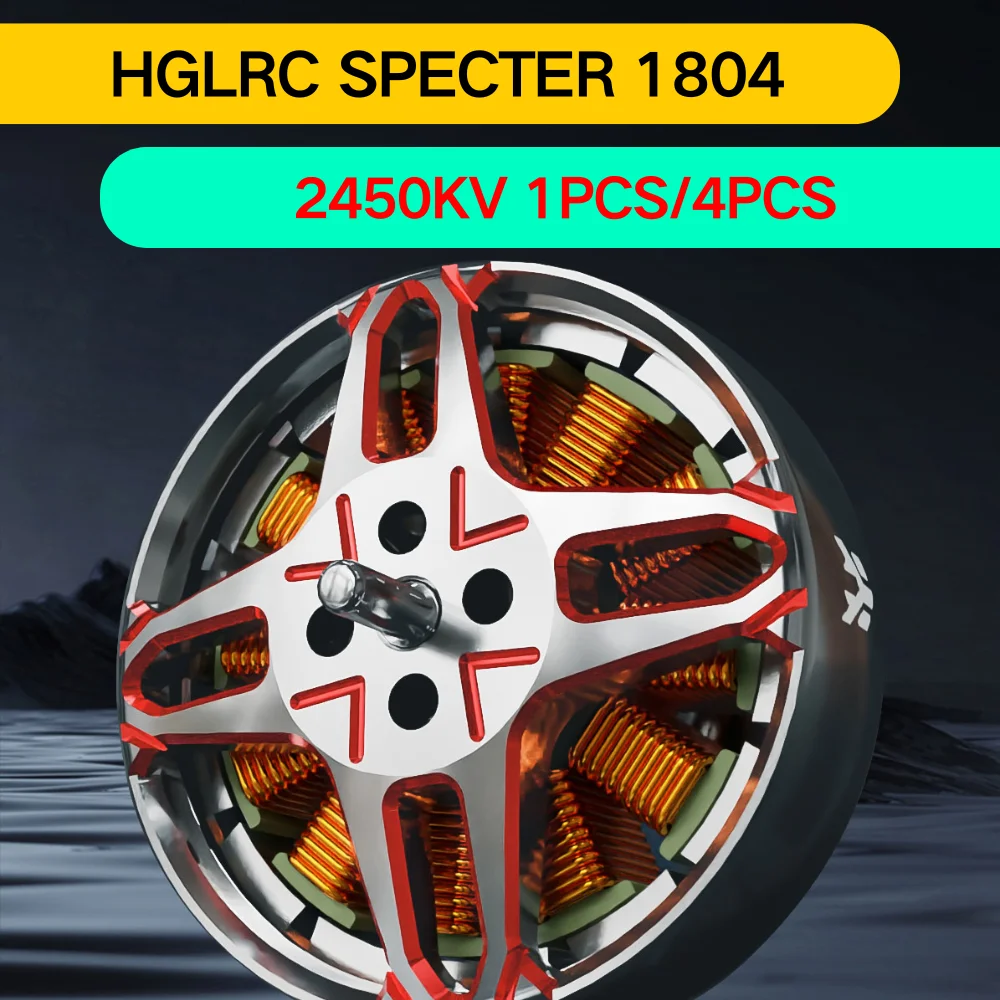 

HGLRC SPECTER 1804 2450KV 4-6S бесщеточный двигатель совместимый с 5-6 дюймовым пропеллером для FPV беспилотных летательных аппаратов DIY части