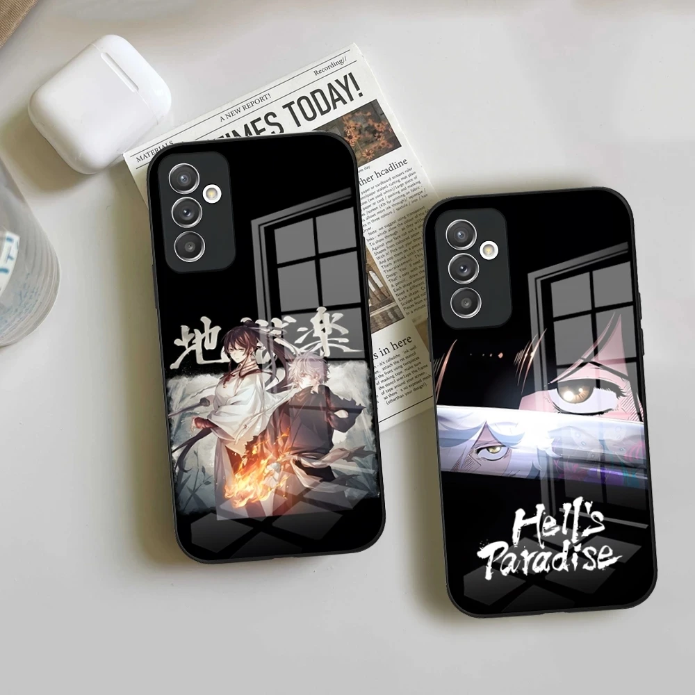 Hell’s Paradise Jigokuraku Phone Case For Samsung S24 Ultra S23 Fe S22 S20 S21 Galaxy A54 A34 A24 A53 M54 Note 20 Glass Cover